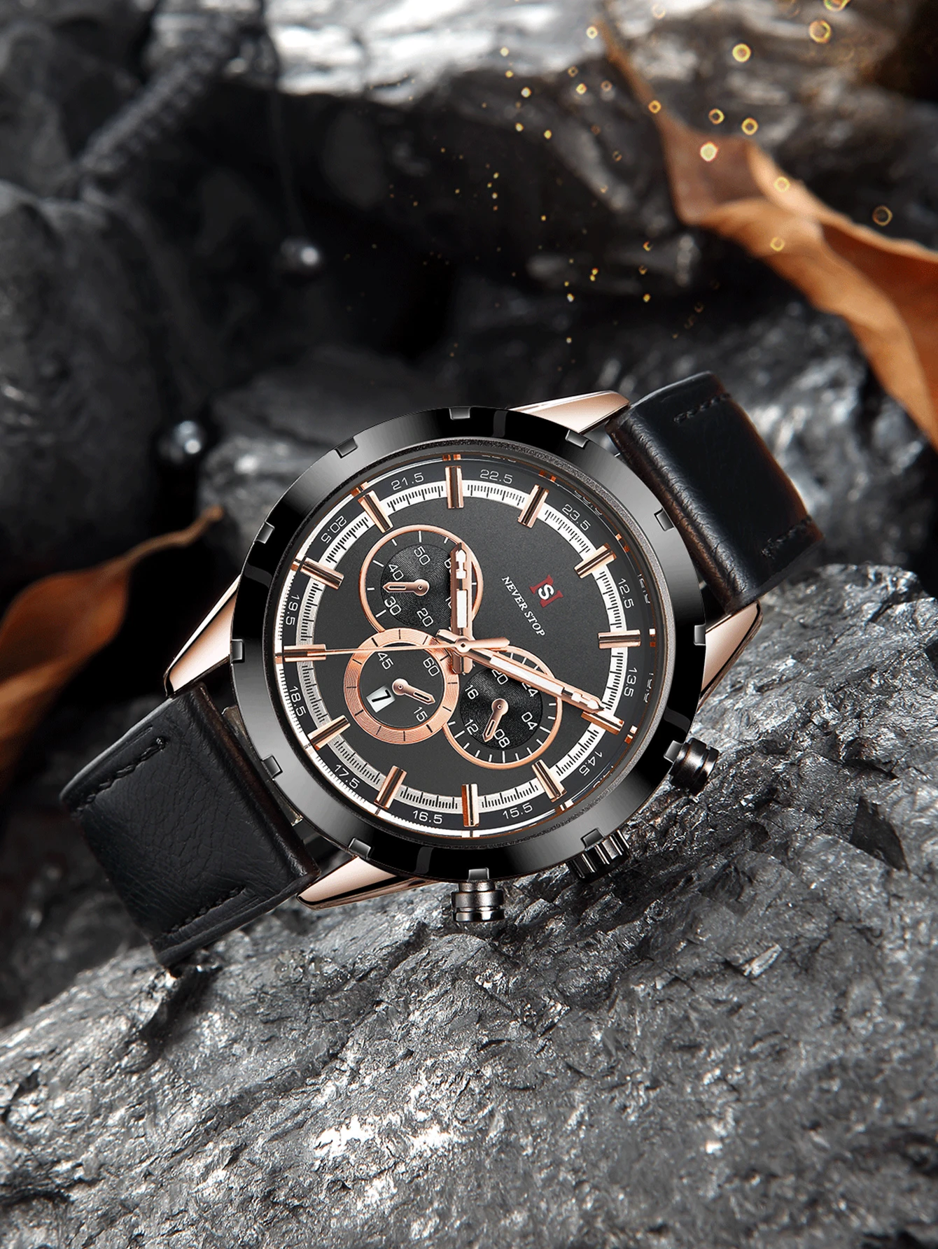 Серебристые кварцевые часы для – обзор и цена Leather Watch Band Men