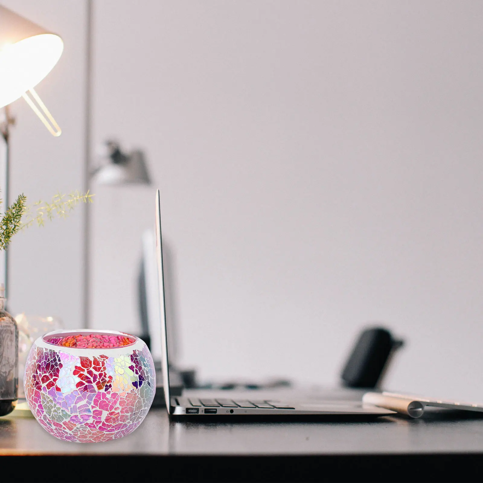 

Crystal Holder Stylish Glass Candleholder Simple Design Functional Storage Container Decorative Candlestick for Home