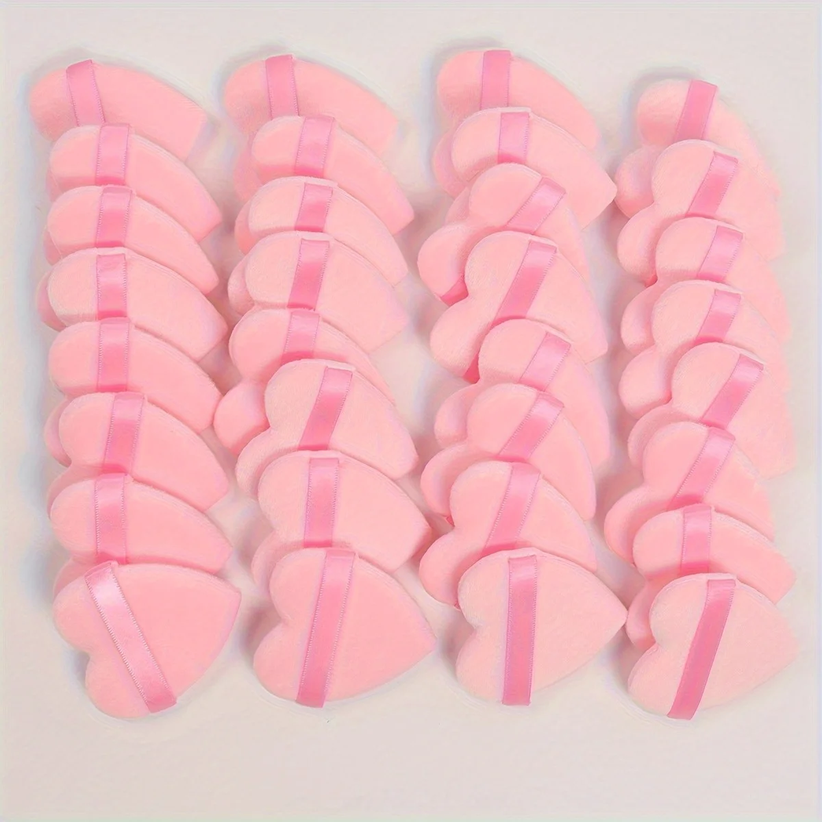 ベルベットのハート型メイクアップスポンジ,超ソフト,パウダーパフ,敏感肌とすべての肌タイプに適しています,4個,7個,12個,25個