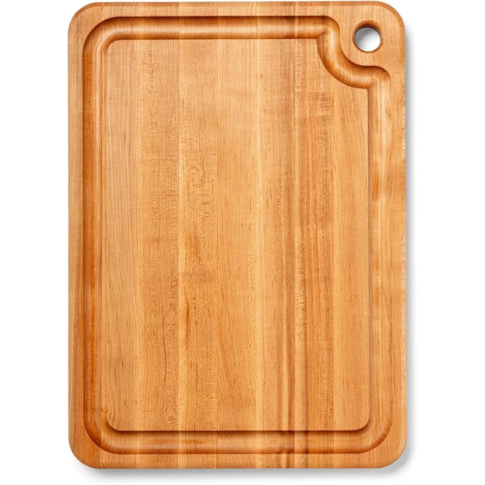 

Prestige Series Rectangular Wooden Maple Cutting Board 22”x16” – 1.25” Thick, 13-lb Reversible Butcher Block with Juice Groove