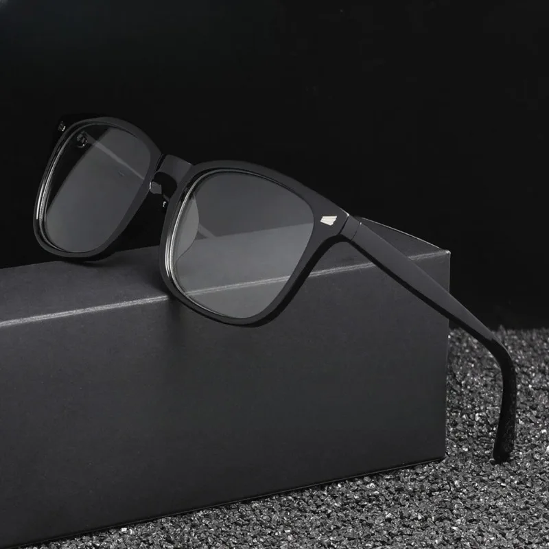Women's Flat Light Retro Glasses Frame, Women's Square Plain Glasses Frame, Anti Blue Light Glasses image 2