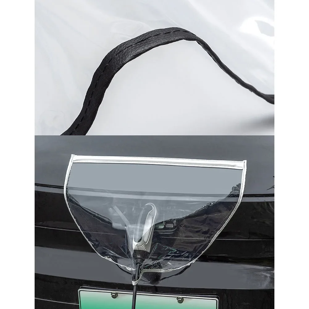 Car Charger Rain Cover Ev Electric Car Charging Port PVC Rain Snow Cover  For Electric Vehicle  Waterproof  Outdoor Charging