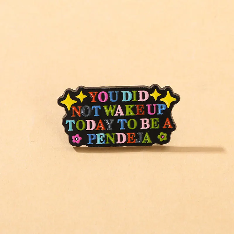 Unisex Creative Letter Brooch Alloy Drop Oil Enamel Badge Pin Accessory for DIY Clothes Bags Shoes Hat Scarf T-shirt Jeans
