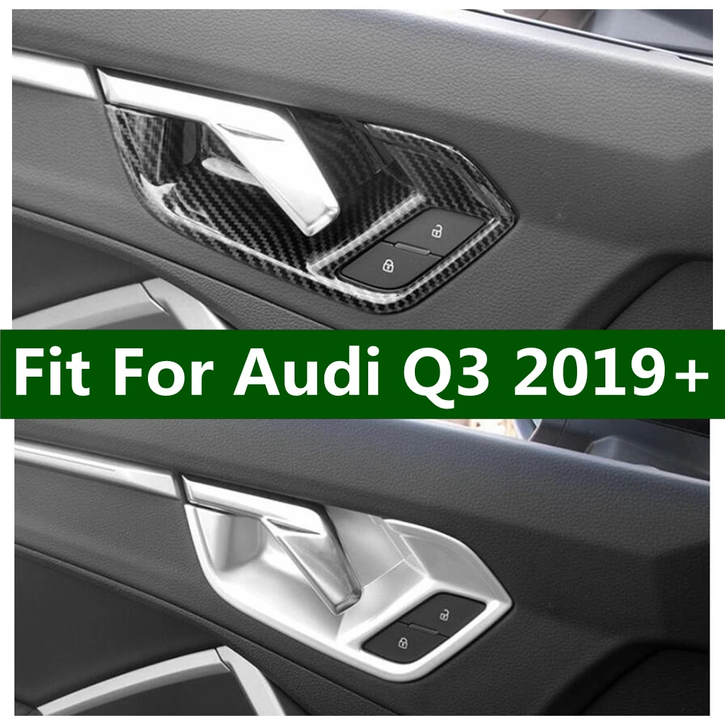 

ABS Matte / Carbon Fiber Car Inner Door Handlle Bowl Protector Frame Cover Trims Fit For Audi Q3 F3 2019 - 2023 Car Accessories