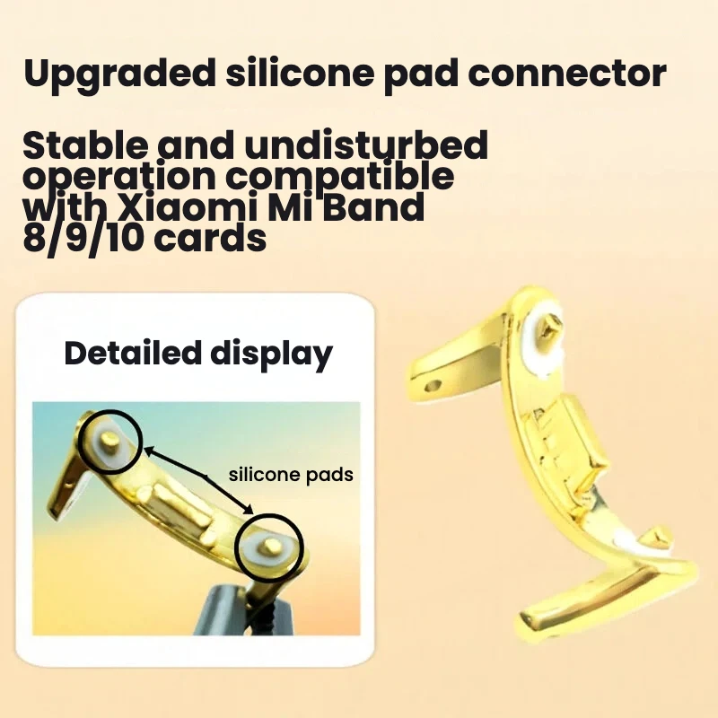 2pcs Connectors for Xiaomi Mi Band 8/9/ Strap Metal Stainless Steel 14mm Band Width Connector for Xiaomi Mi 10 Bands Accessories