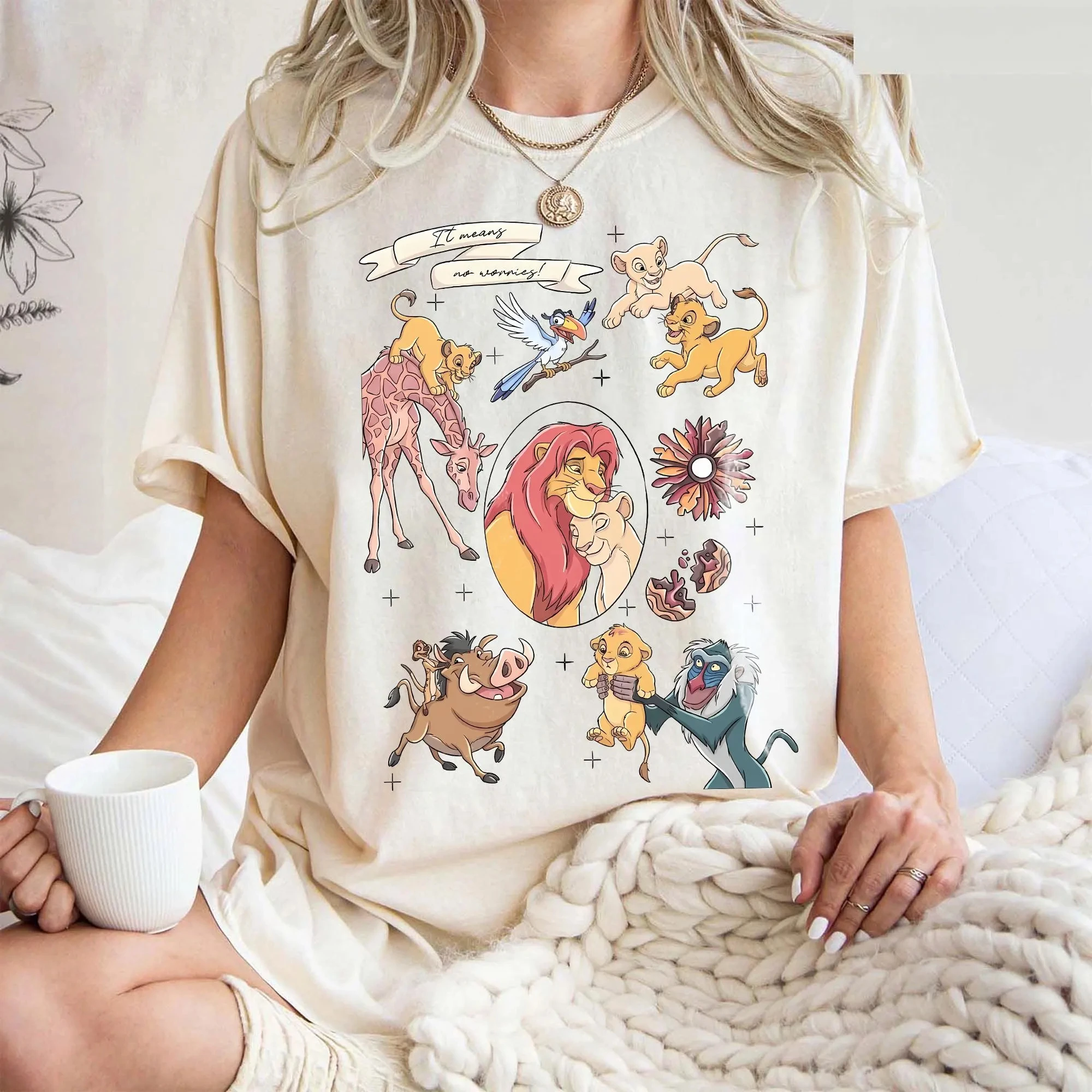 

Plus Size Women's Classic Disney Simba Lion King T- Shirt, Disneyland Trip Vacation Shirt Pure Cotton Streetwear Oversized
