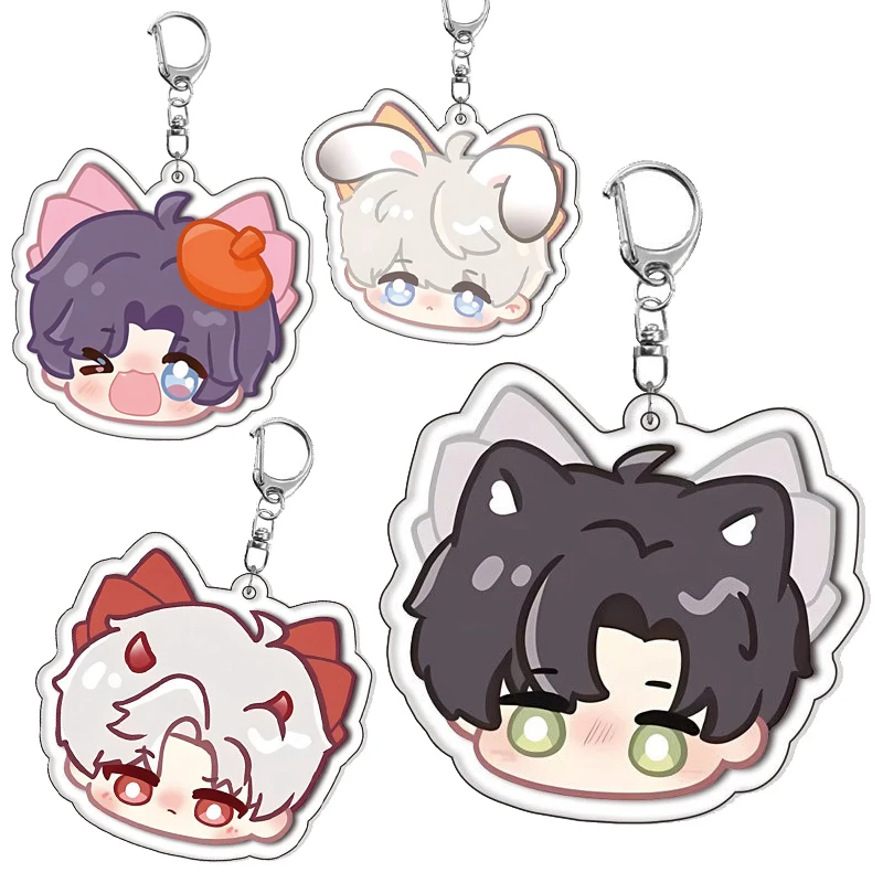 

Милый акриловый брелок с принтом Zayne Xavier Rafayel Sylus, декор в стиле аниме Kawaii Love and Deepspace, брелок для ключей, подарки для фанатов