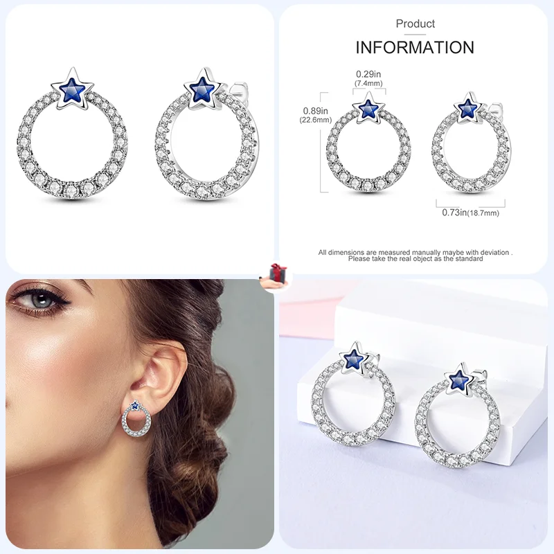 Pendientes de plata de ley 925 para mujer, aretes con forma de corazón de circonita, joyería de fiesta