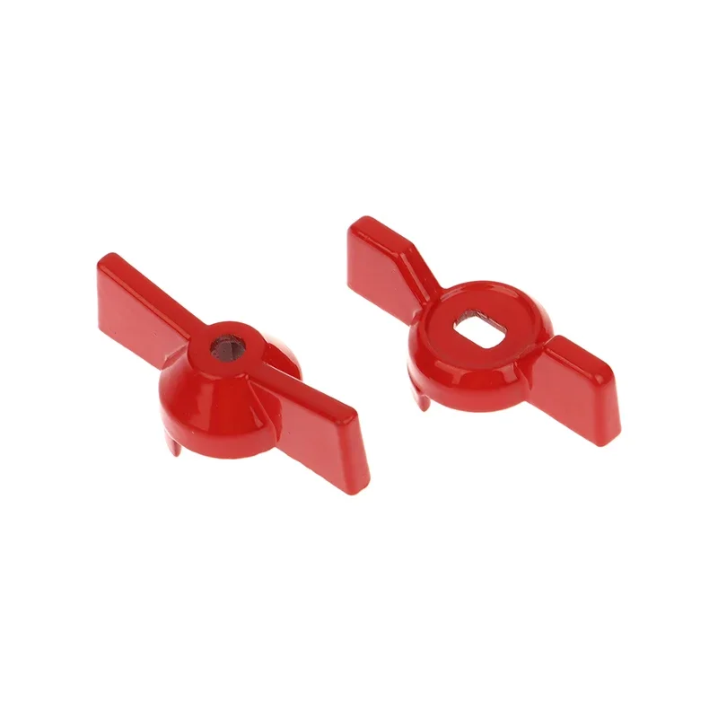 2Pcs  Aluminum Handle Valve Handle Ball Valve Handle Wrench Red Butterfly Handle Accessories