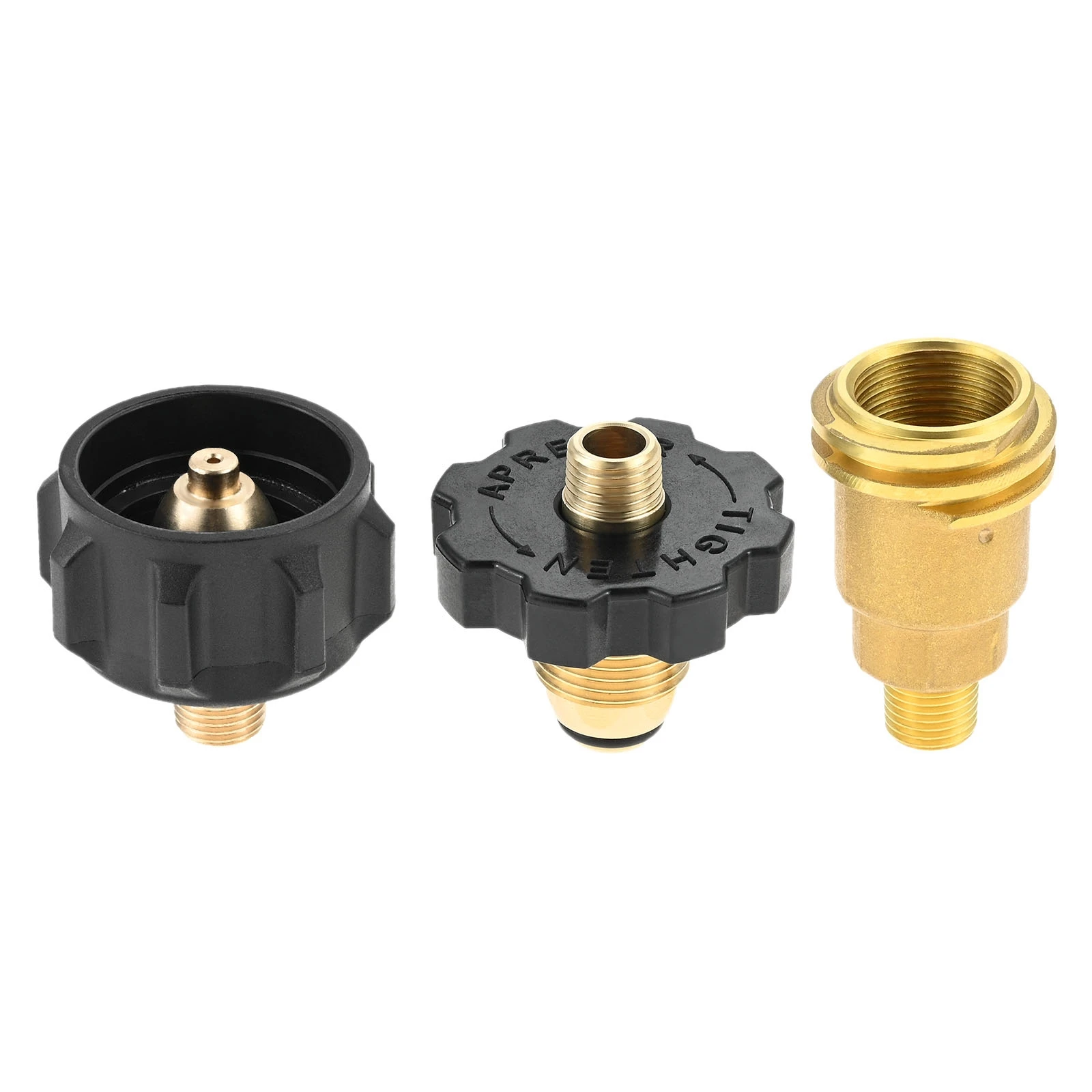 3 uds adaptadores de montaje de Gas propano QCC1 POL de latón macho/POL hembra a 1/4 "NPT macho + POL macho a 1/4" NPT + QCC1 macho a 1/4" NPT