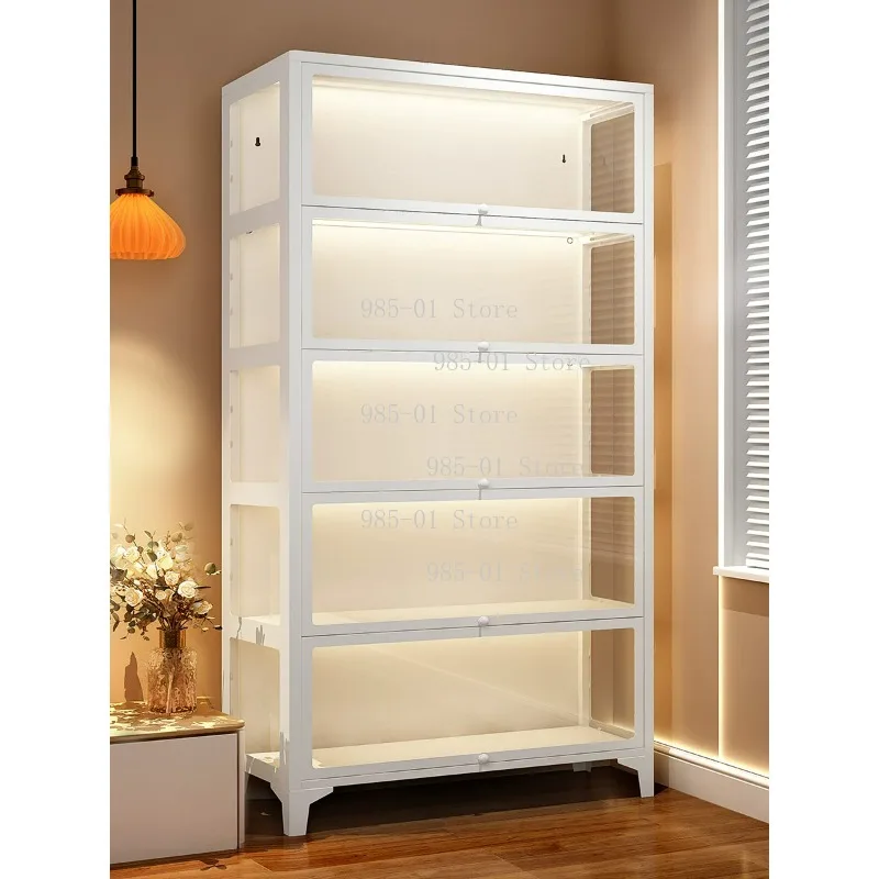 Glass Door Display Cabinet, Dust-proof Storage Shelf for Trend Toys & Model Exhibits