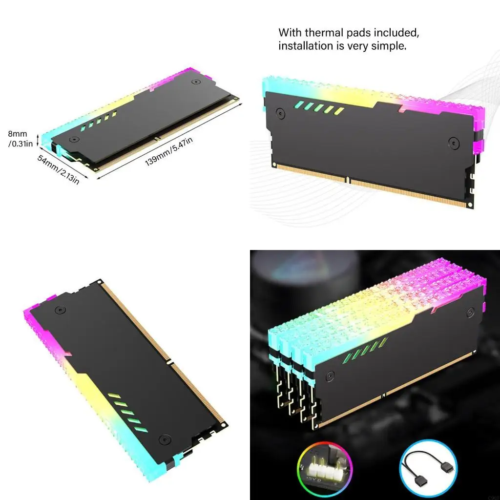 

C90F Память тепло, рассеяние, алюминиевое ARGB Тепловое рассеяние алюминиевая температура протектора температуры легкая