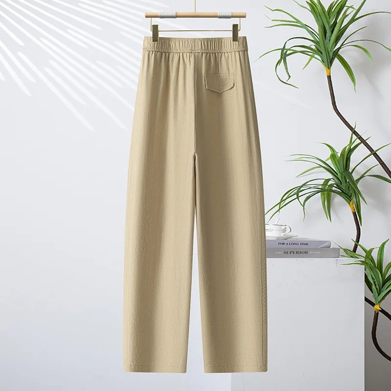 

Linen Summer New Women's Pants Nine-point Scimitar Pants Lightweight Breathable Cool Comfortable Casual Pants