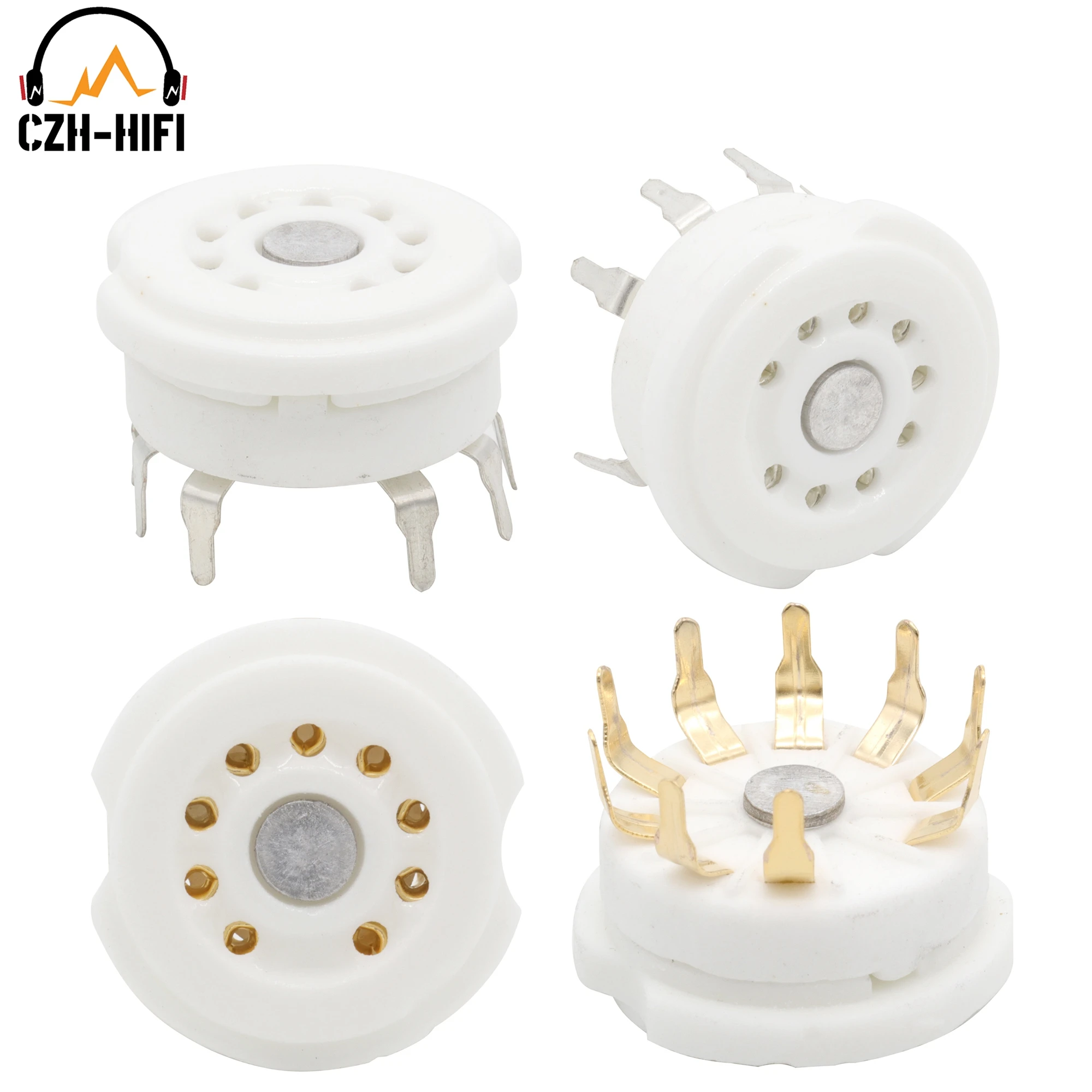 

9Pin B9A Tube Socket PCB Mount Ceramic Valve Socket For 12AX7 12AU7 ECC82 5670 E88CC ECC83 6922 12AX7 EL84 Vintage Audio DIY