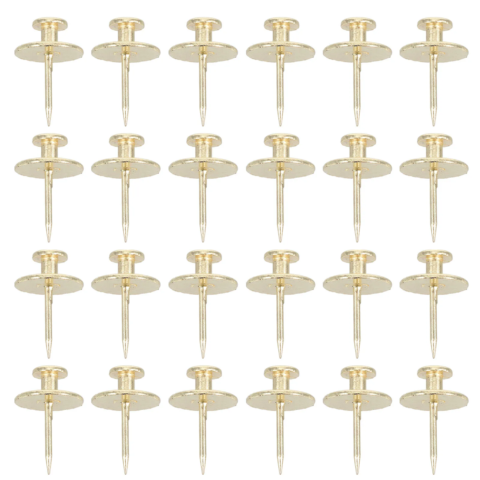 

30pcs Heart Shaped Double Headed Zinc Alloy Thumbtacks Golden Hooks for Photos Notes Small Items Cork Boards Picture Frames