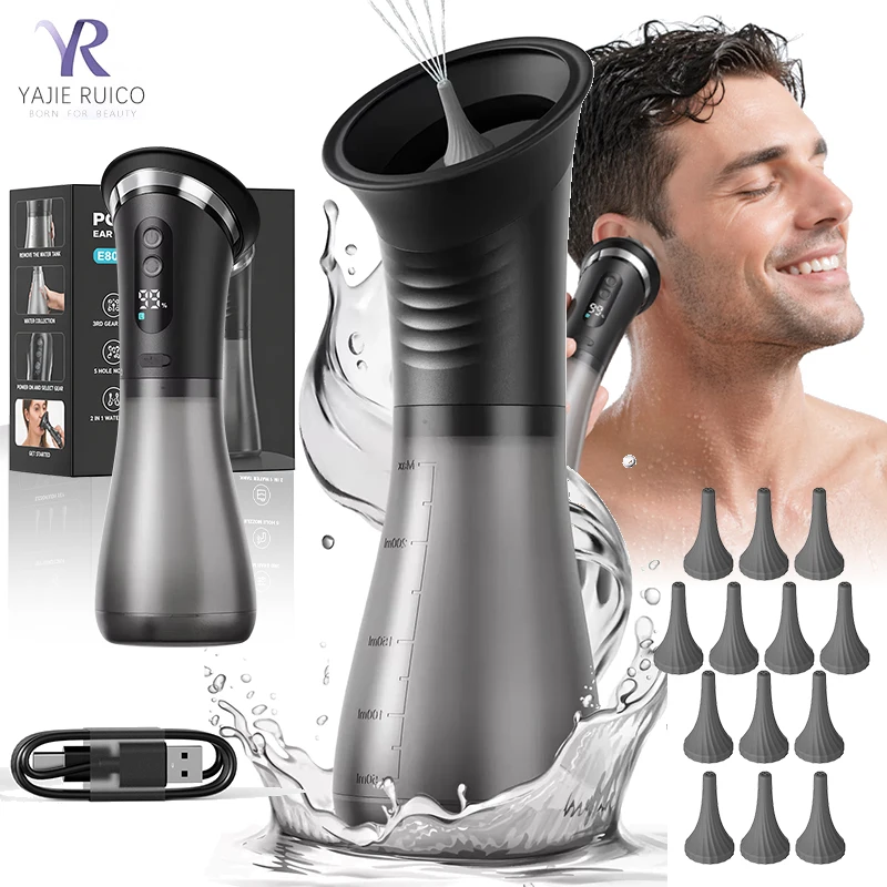 

Electric Ear Wax Removal Irrigation System 3 Pressure Settings Water Powered Ear Cleaner with Dual 2in1 Water Tank for Home Use