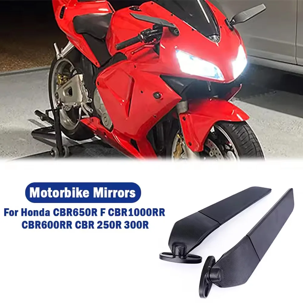 Motorcycle Mirror Modified Wind Wing Adjustable Rotating Rearview Mirror For Ducati Aprilia Honda Suzuki Yamaha Kawasaki BWM KTM