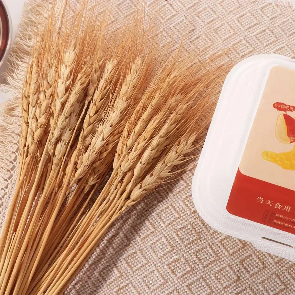 50pcs Artificial Flower Natural Dried Wheat Stalks DIY Craft Elegance Dry Wheat Spikes Rustic Dried Flowers Christmas Decoration view 3