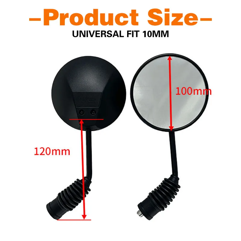 Universelle 10-mm-Seitenrückspiegel, M10, für Motorräder, E-Bikes und Roller, passend für Honda Rebel300/500, CB1000R, Motorradzubehör. – Detail 3