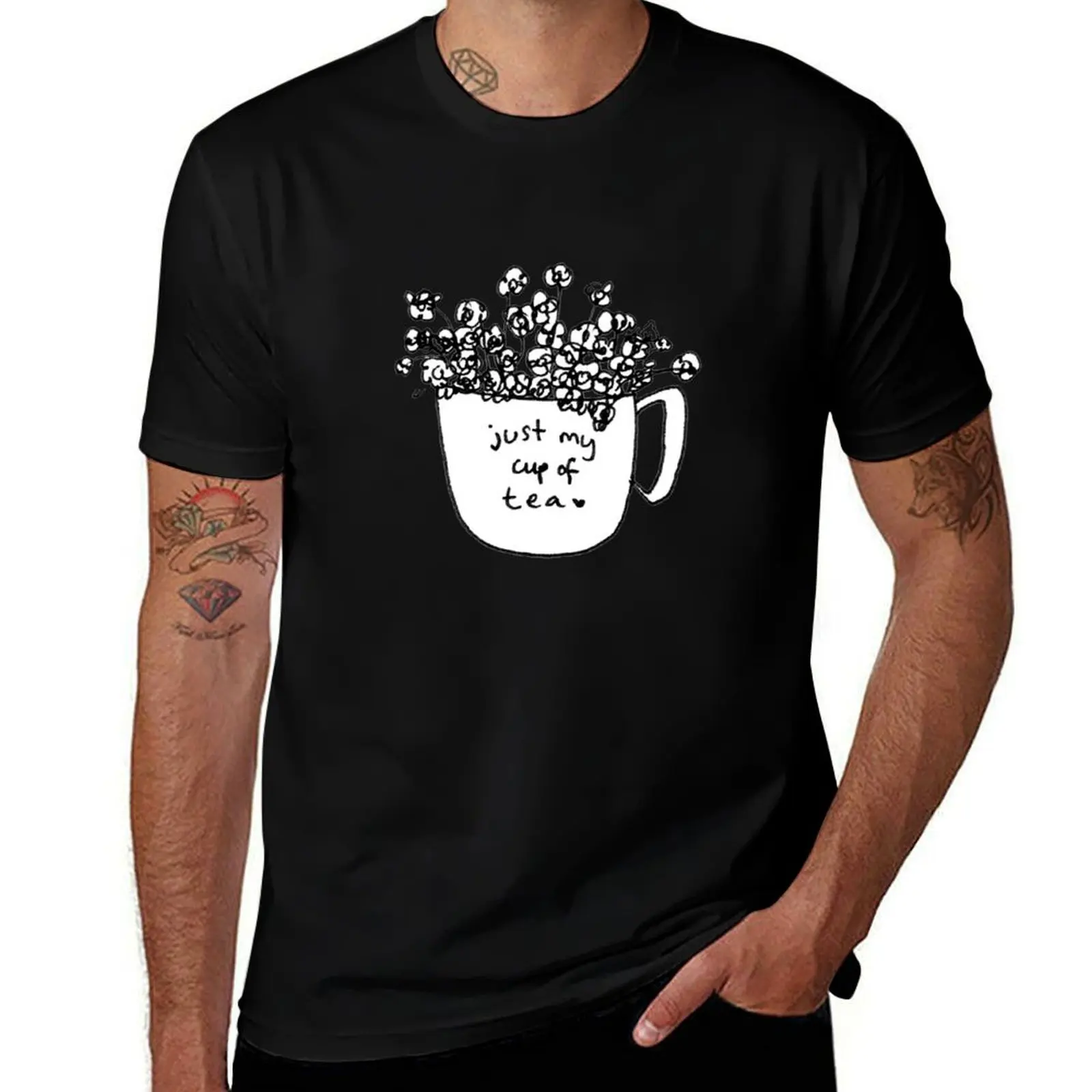 Just My Cup of Tea T-Shirt Breathable Sportswear for Men T-Shirt
