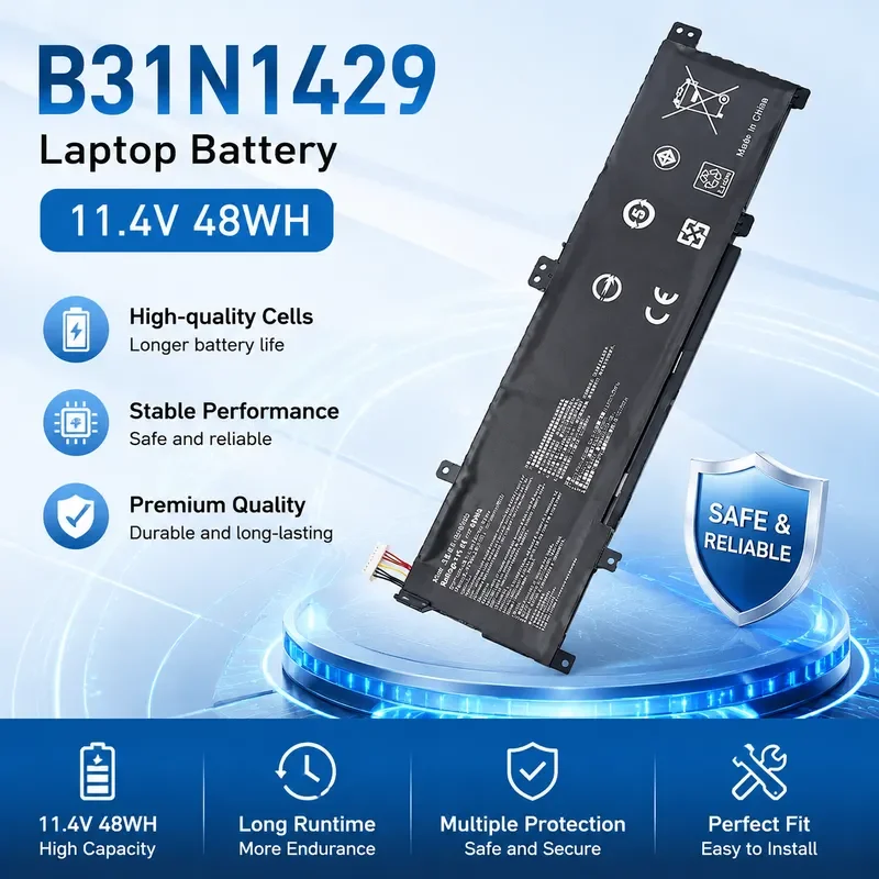 Replacement Battery for ASUS A501L A501LX K501L K501LB K501U V505L B31N1429 Laptop Notebook Power Supply