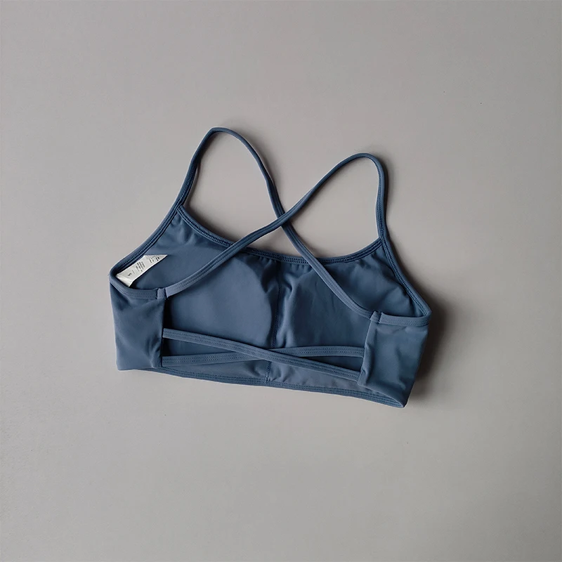 Kreuzschöner Rücken-Sport-BH für Damen, schnelltrocknender Fitness-BH mit Brustpolster, sexy, rückenfreier Yoga-Anzug mit Trägern – Detail 10