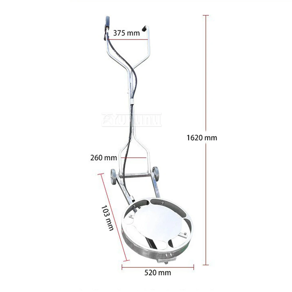 High-Pressure Chassis Washer, Stainless Steel Car Wash Tray, Swivel Casters, Car Chassis Cleaner, Floor Scrubber