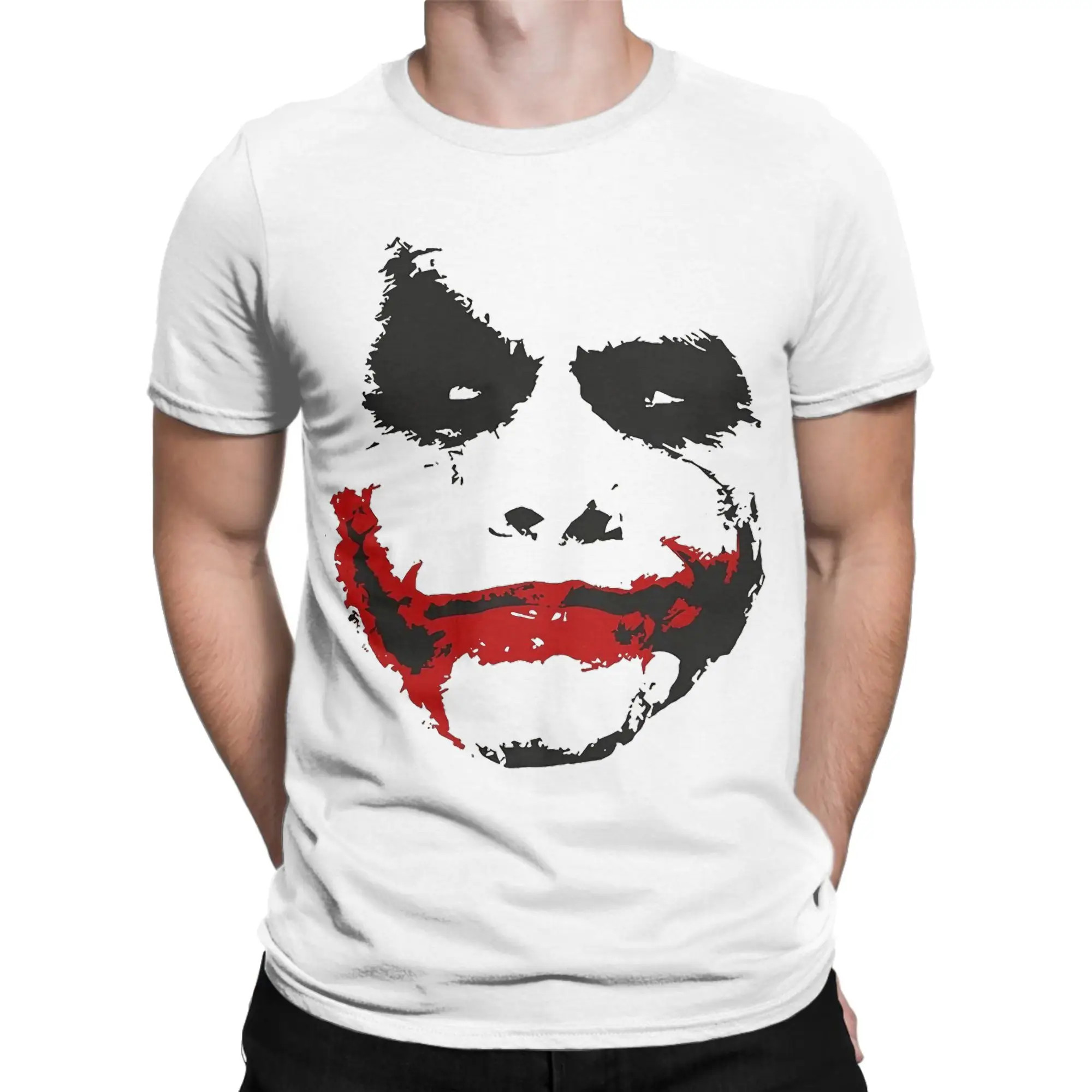 Camiseta Joker Batman The Dark Knight para hombre, ropa 100% algodón, estampado Joker, cuello redondo, manga corta