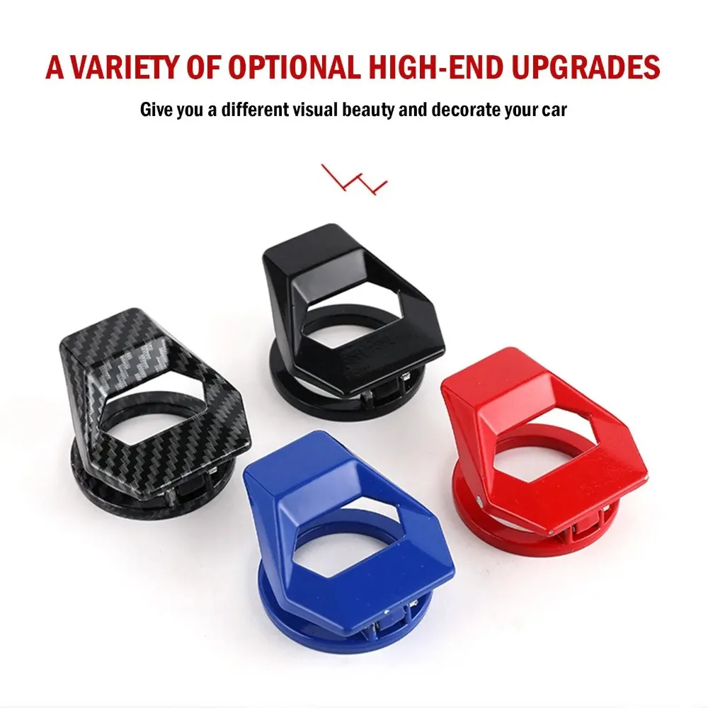 

2025 Zinc Alloy Car Start Stop Button Cover - Universal Push Button Protector,Sports Style Sticky Cover for Auto Interior