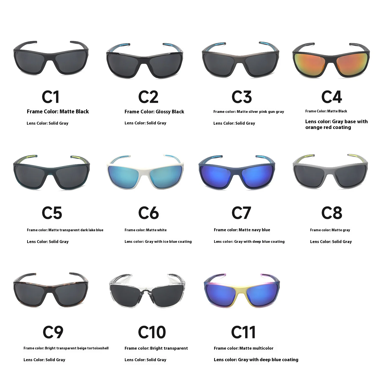 

TR90 Polarized UV Protection Ultra-light Non-slip Outdoor Fishing Climbing Sports Sunglasses Men's