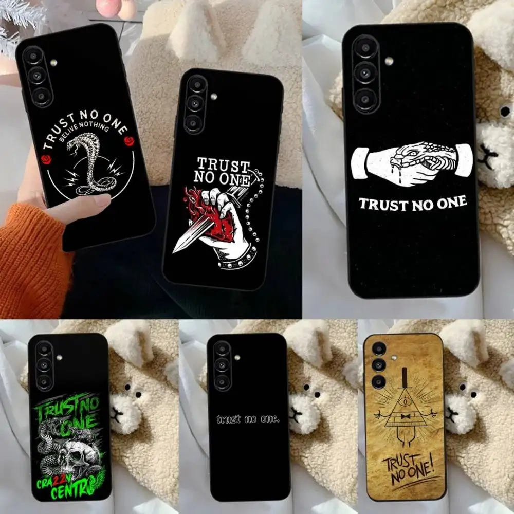 

T-Trust no one Phone Case For Samsung S24,23,22,30,21,10,9,Ultra,Plus,Lite,FE,5G Black Soft Case