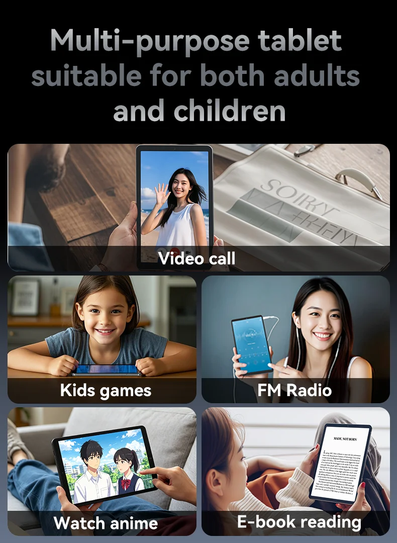 BNCF BPad X1 Android 16 8.68" 90Hz FHD IPS Tablet 16GB(4+12) RAM 64GB ROM 5000mAh Suppor 4G LTE Learning Tablet for Kids Adults
