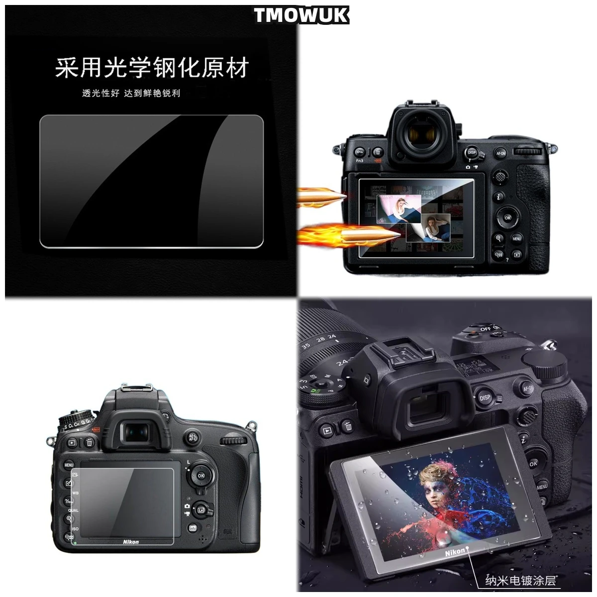 

For Nikon D7100 D7200 D5000 D750 D760 D5 D600 D610 D800 D800E 9H Tempered Glass LCD Film Screen Protector Guard