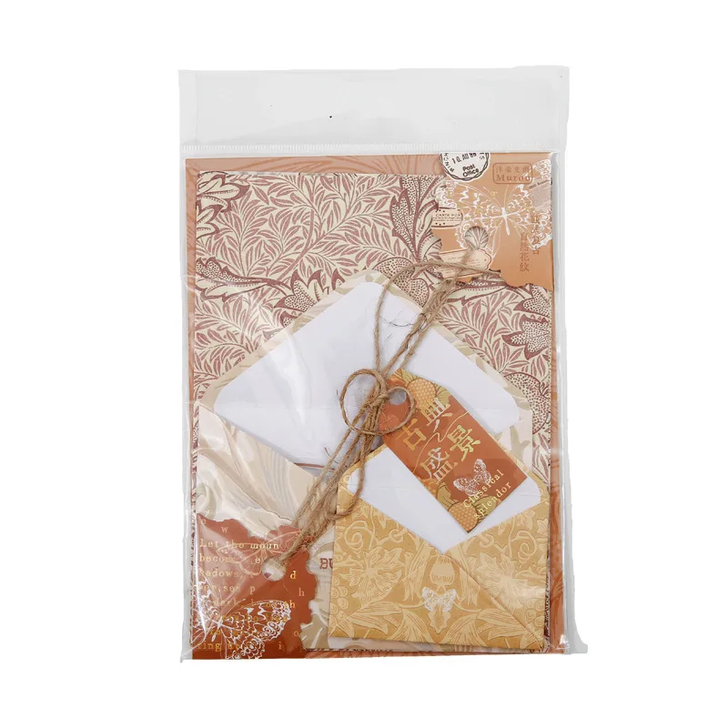 JIANWU Morris's Butterfly Letter Series Vintage Pattern Landscape Collage Scrapbook Material Creative Junk Journal Stationery