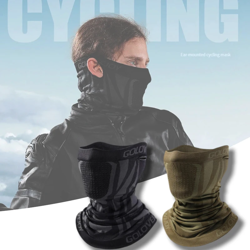 

Winter Warm Ski Face Protection Riding Mask Windproof Cold Ear Hanging Hood with Thermal Siphon Breathable for Sports