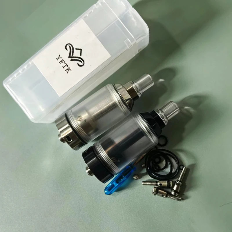 YFTK BY KA V11 RTA 316SS 23MM Standard Set Single Coil Build DeckPCTG Construction with 1.2mm/ 1.0mm/1.5mm Air Pins trim part