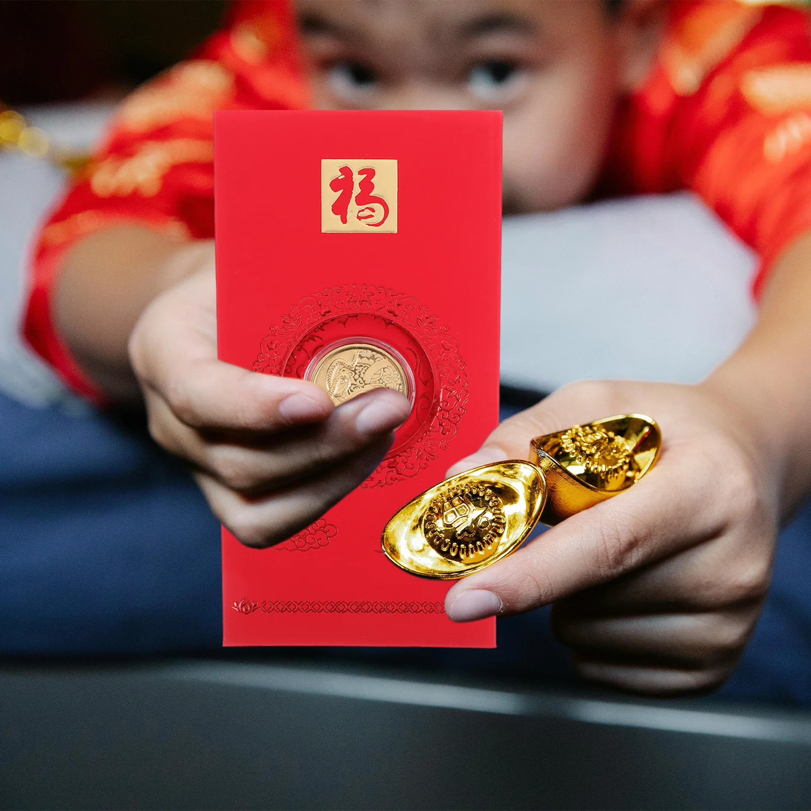 

3pcs Red Envelope Chinese Money Pocket 2025 Snake Year Hongbao Spring Festival Wedding Cash Pack Asian Red Packet Gold Foil