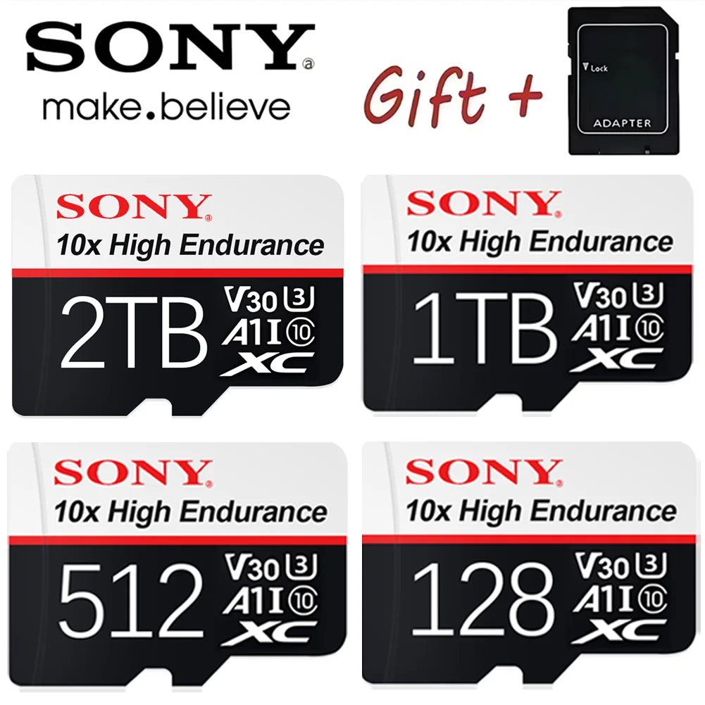 SONY Class10 Memory Card High Speed Mini SD Card  64GB 128GB 256GB 512GB 1TB 2TB TF Flash Card