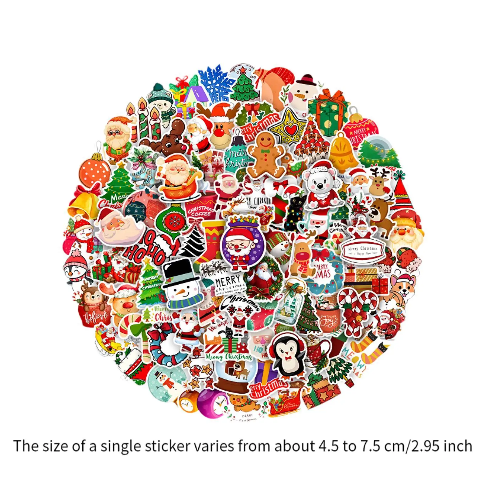 100x Christmas Holiday Stickers for Kids for Crafts Snowboard DIY Crafts image 6