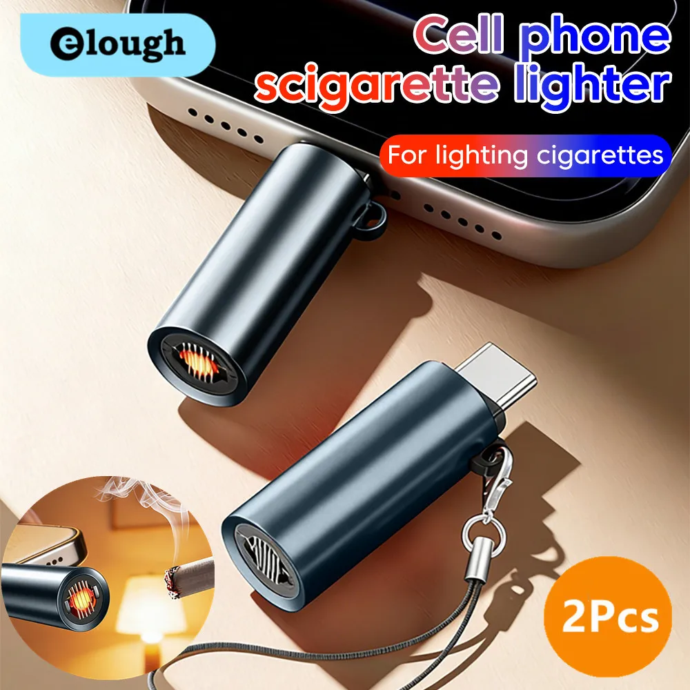 2er-Pack Typ-C Mini-Zigarettenanzünder zum Aufblasen, Outdoor-Sicherheits-USB-C-Handy-Auto-Zigarettenanzünder-Adapter für iPhone 1716
