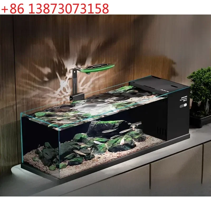 UU Side Filter Double Warehouse APP Intelligent Control Lamp Living Room 2026 New Ultra-white Glass Gold Crystal Five-wire Fish
