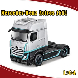 Maisto Mercedes-Benz 1851 Actros Heavy Truck Scale Diecast Collectable Car Model, brinquedo em miniatura para crianças, presente para meninos, escala 1:64