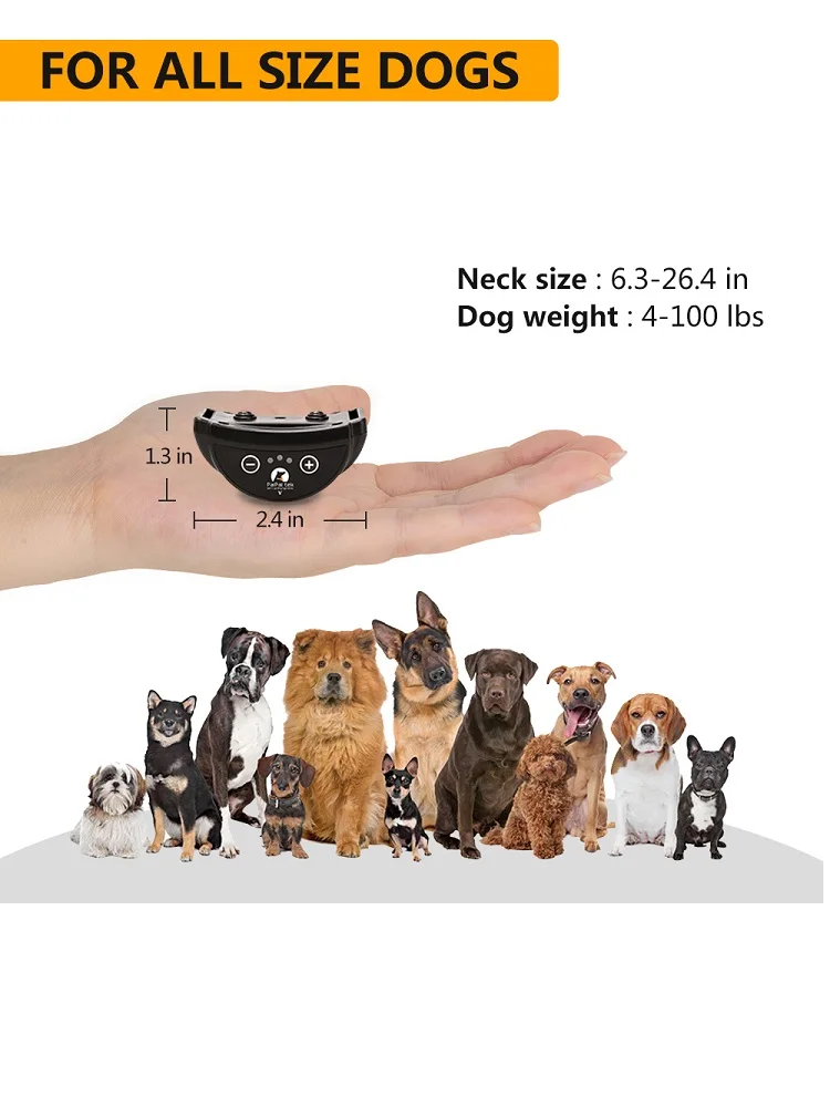 Collier d'entraînement Anti-aboiement pour chien, Anti-aboiement, Vibration, Rechargeable, sans choc, accessoires pour chiens, collier électrique