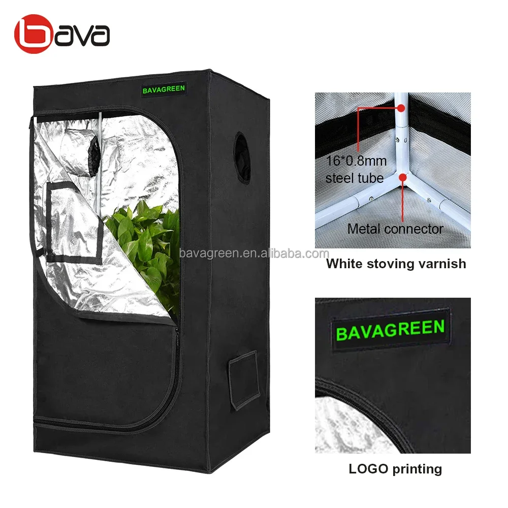 4x4 Grow Tent  High Reflective Mylar with Observation Window and Tool Bag for Hydroponics Indoor Plant