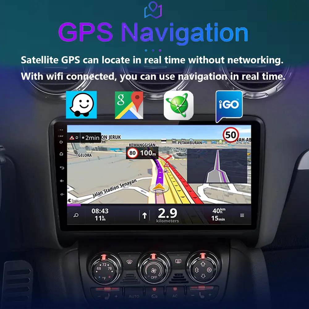 Android 12 Radio GPS For Audi TT MK2 8J 2006 2007 - 2012 Car Stereo Multimedia RDS DSP 4G WIFI Autoradio Carplay No 2 Din DVD