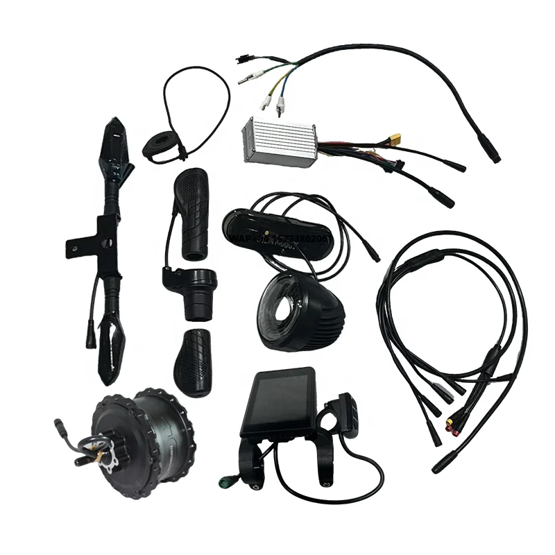 

1000W 48V High Quality Electric Bike Conversion Kit Brushless Hub Motor Smart LCD Display Controller Headlight/Taillight Set
