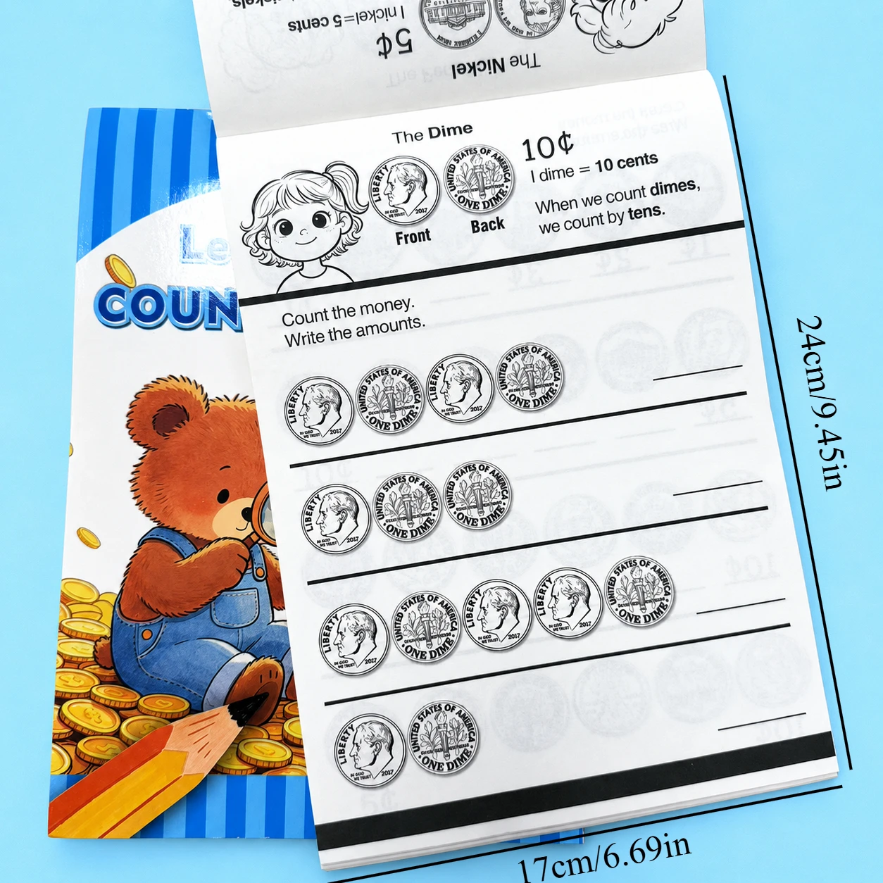 Counting Money Workbook: Learn to Count Coins & Bills – Fun Money Practice for Kids