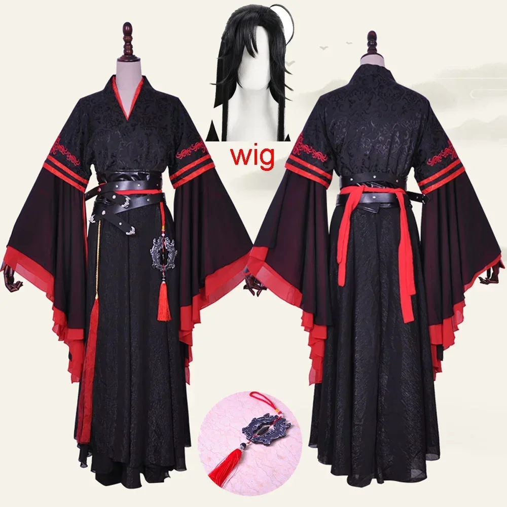 Wei Wuxian Cosplay Mo Xuanyu Kostuum Anime Grootmeester Van Demonische Teelt Cosplay Mo Dao Zu Shi Kostuum Pruik Mannen