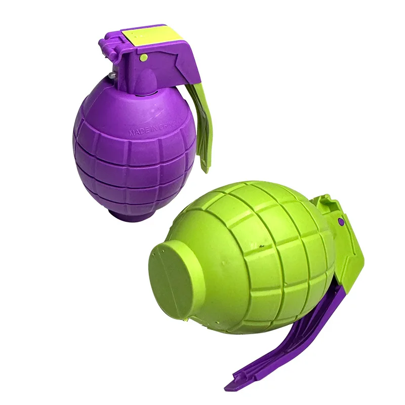 Cute Grenade Prop New Color Scheme Kids Outdoor Game Toy Plastic Model Cosplay Grenade Simulation Sound Light Props Gift for Boy