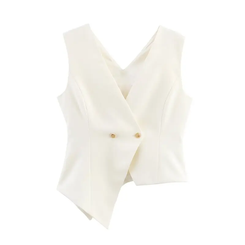 

Асимметричный жилет с v-образным вырезом и высокой талией, длинные брюки, комплект Faion, Новое поступление лета 202, женская одежда